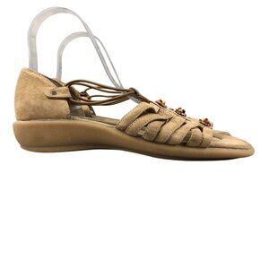 Earth Shoe Women's Size 10 Muse Tan Brown Leather Open Toe Strappy Sandals